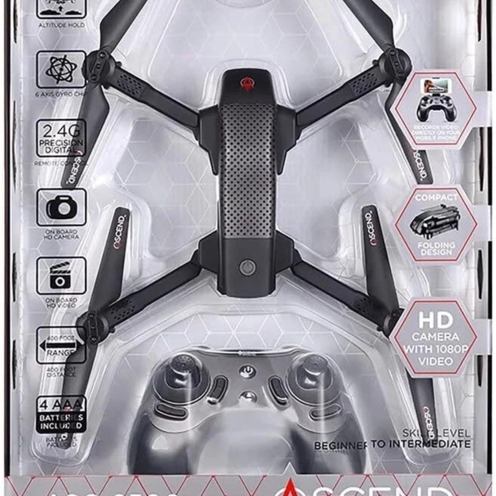 Ascend Black and Gray Drone with Controller